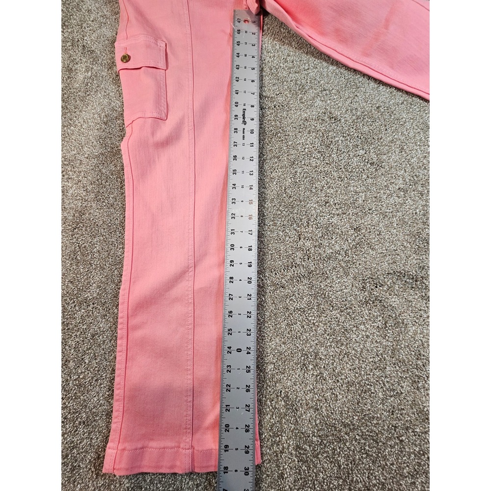 Judy Blue Pink Garment Dyed Cargo Straight Leg Jeans Womens 5/27 JB88837 C - Picture 11 of 15